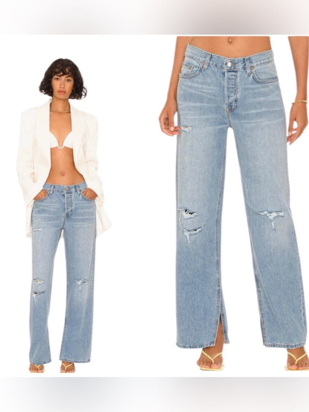 NWT GRLFRND Liya Low Rise Boyfriend in Solana